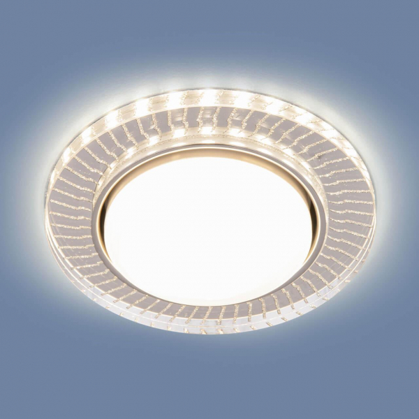 Встраиваемый светильник Elektrostandard 3033 GX53 CL/SL прозрачный/серебро a045484 Встраиваемый светильник Elektrostandard 3033 GX53 CL/SL прозрачный/серебро a045484