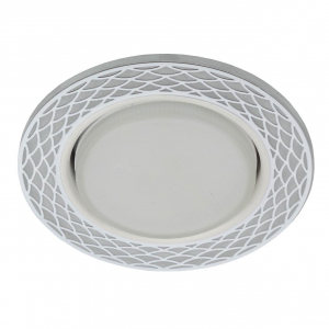 Точечный светильник ЭРА с подсветкой DK LD37 WH/WH Б0037384