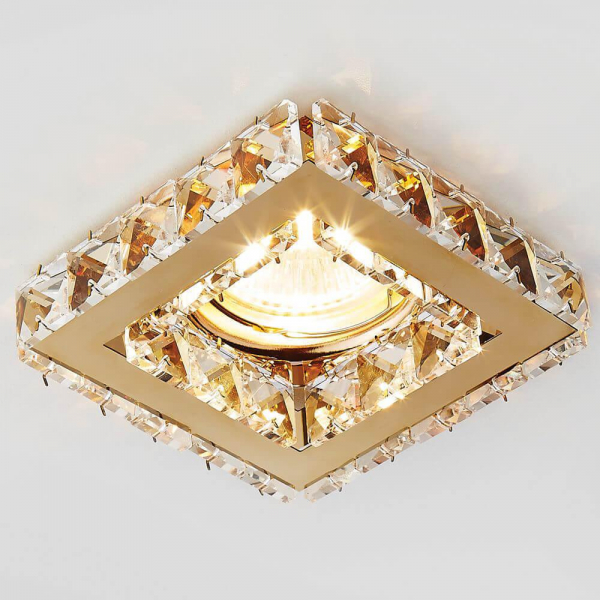 Встраиваемый светильник Ambrella light Crystal K110 CL/G Встраиваемый светильник Ambrella light Crystal K110 CL/G