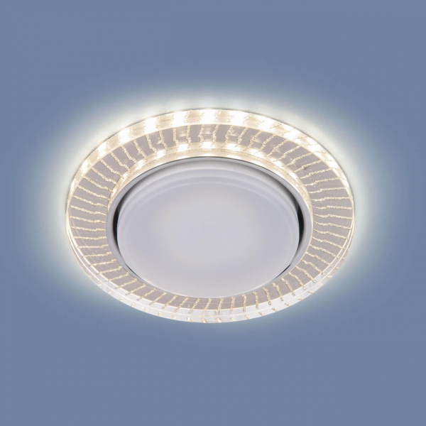 Встраиваемый светильник Elektrostandard 3033 GX53 CL/SL прозрачный/серебро a045484 Встраиваемый светильник Elektrostandard 3033 GX53 CL/SL прозрачный/серебро a045484
