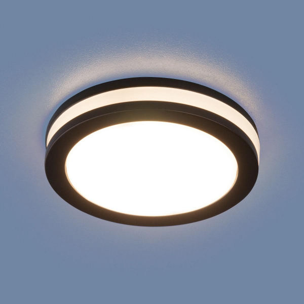 Встраиваемый светодиодный светильник Elektrostandard Aster DSKR80 5W 3300K черный a063989 Встраиваемый светодиодный светильник Elektrostandard Aster DSKR80 5W 3300K черный a063989