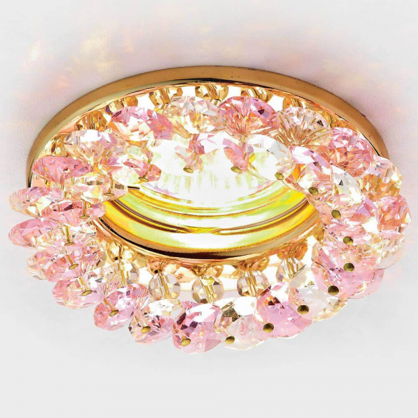 Встраиваемый светильник Ambrella light Crystal K206 PI/G Встраиваемый светильник Ambrella light Crystal K206 PI/G