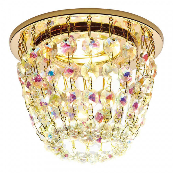 Встраиваемый светильник Ambrella light Crystal K2075 G/PR Встраиваемый светильник Ambrella light Crystal K2075 G/PR