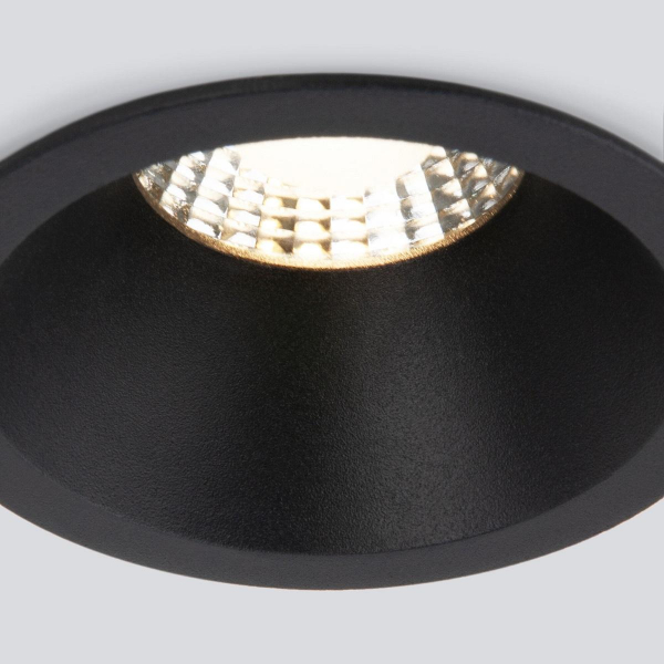 Встраиваемый светодиодный светильник Elektrostandard Lin 15266/LED 7W 3000K BK черный a063926 Встраиваемый светодиодный светильник Elektrostandard Lin 15266/LED 7W 3000K BK черный a063926