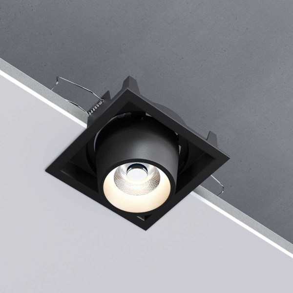 Встраиваемый светодиодный светильник Elektrostandard Conner 25087/LED 8W 4000K черный a063994