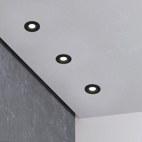 Встраиваемый светодиодный светильник Elektrostandard Gridi 9903 LED 3W 3000K COB BK черный a063923 Встраиваемый светодиодный светильник Elektrostandard Gridi 9903 LED 3W 3000K COB BK черный a063923