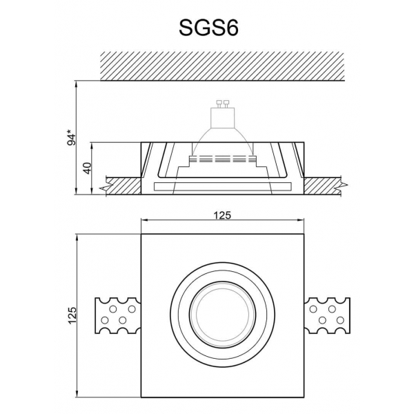 Встраиваемый светильник Artpole SGS6 Встраиваемый светильник Artpole SGS6