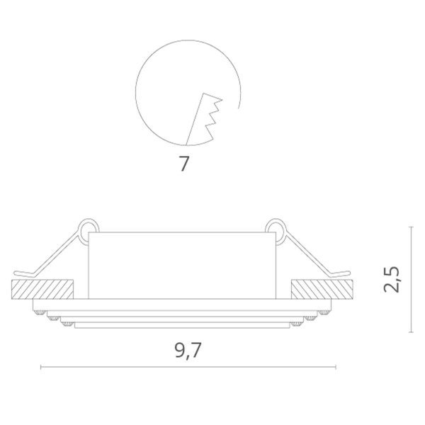 Встраиваемый светильник Divinare Giorgetta 1769/03 PL-1