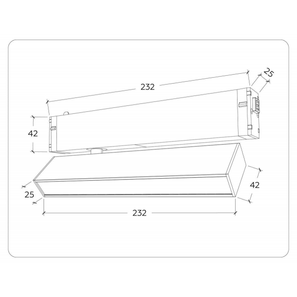 Трековый светодиодный светильник Ambrella Light Track System Magnetic 220V GL1322 Трековый светодиодный светильник Ambrella Light Track System Magnetic 220V GL1322