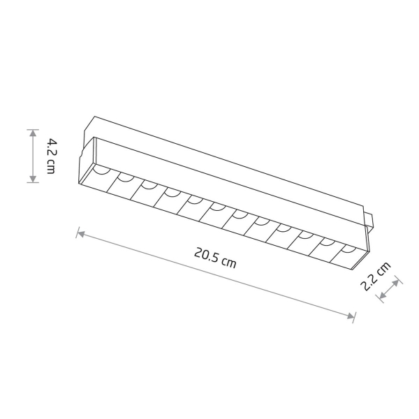 Трековый магнитный светильник Nowodvorski Focus Led White 11632
