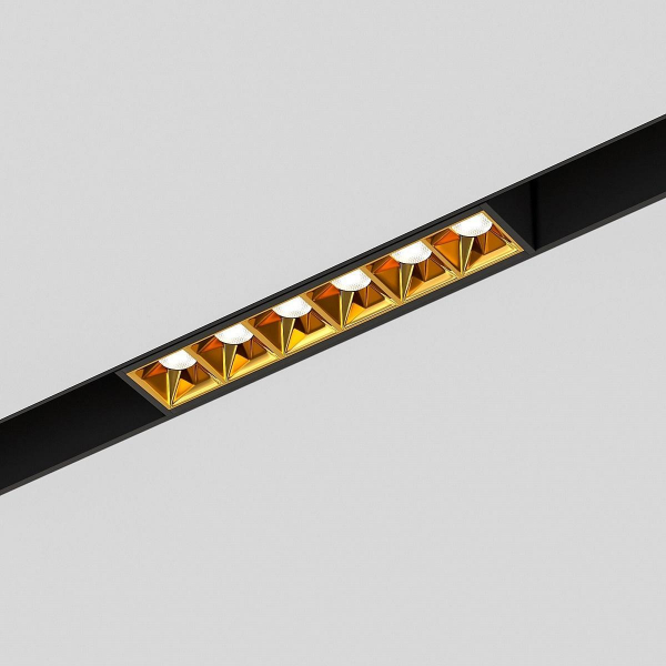 Трековый светодиодный светильник Elektrostandard Slim Magnetic Artas 85101/01 черный/золото a064528 Трековый светодиодный светильник Elektrostandard Slim Magnetic Artas 85101/01 черный/золото a064528