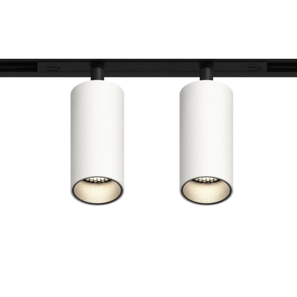 GRAFFIT Трековый светильник TWIN-SPOT LED 48В 2x6Вт 4000К CRI90 50° NO-DIM белый песок