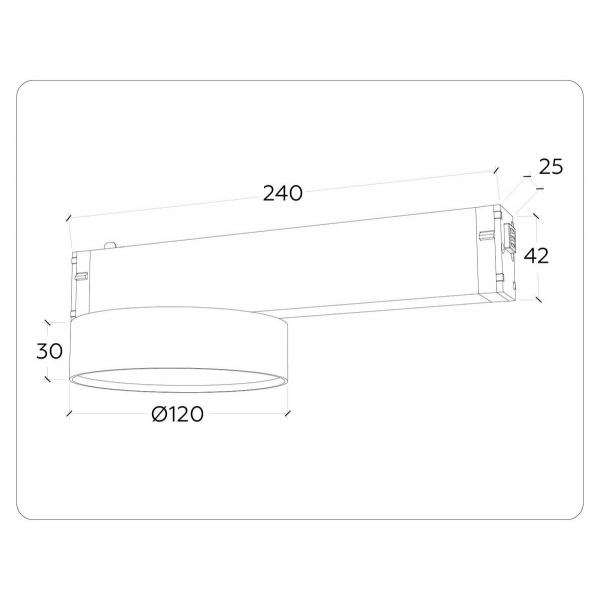 Трековый светодиодный светильник Ambrella Light Track System Magnetic 220V GL1381 Трековый светодиодный светильник Ambrella Light Track System Magnetic 220V GL1381
