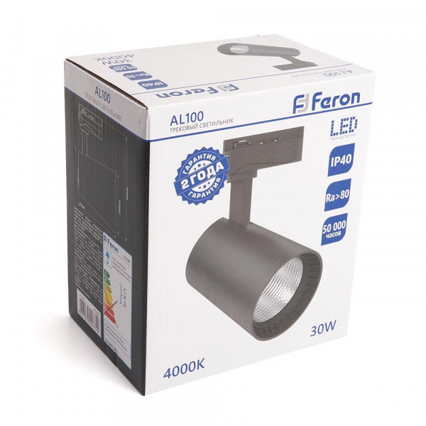Трековый светодиодный светильник Feron AL100 41608 Трековый светодиодный светильник Feron AL100 41608