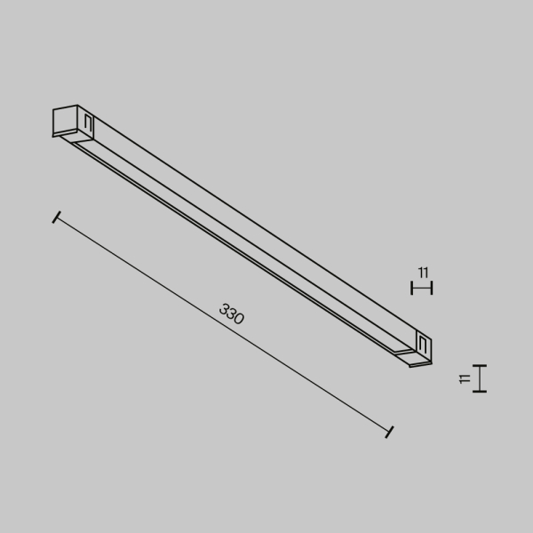 Трековый светильник Maytoni Technical EXILITY X Basis TR240-2-6W4K-B