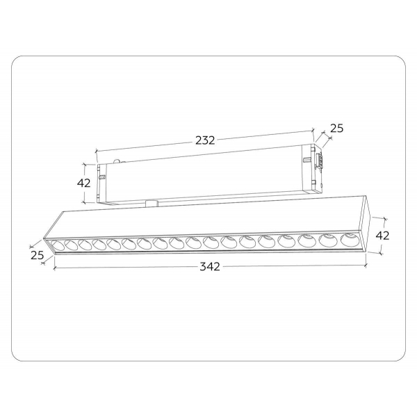 Трековый светодиодный светильник Ambrella Light Track System Magnetic 220V GL1352 Трековый светодиодный светильник Ambrella Light Track System Magnetic 220V GL1352