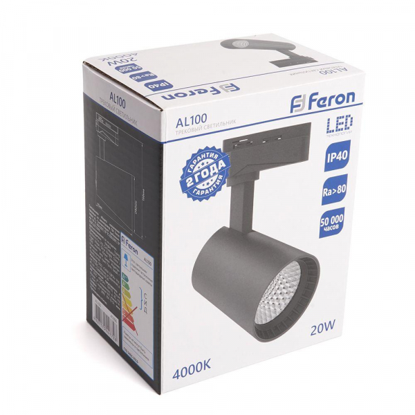Трековый светодиодный светильник Feron AL100 41606 Трековый светодиодный светильник Feron AL100 41606