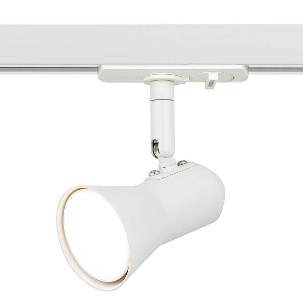 Трековый светильник однофазный ЭРА Taper TR37-GU10 WH Б0053303