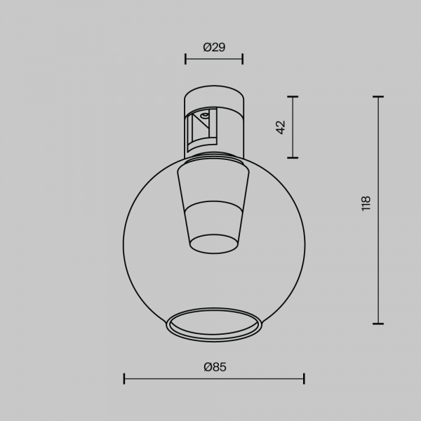 Трековый светильник Maytoni Technical TR148-1-3W3K-PT Трековый светильник Maytoni Technical TR148-1-3W3K-PT