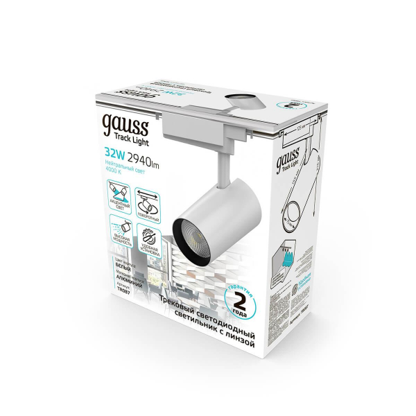 Трековый светодиодный светильник Gauss Track Light Led TR087 Трековый светодиодный светильник Gauss Track Light Led TR087