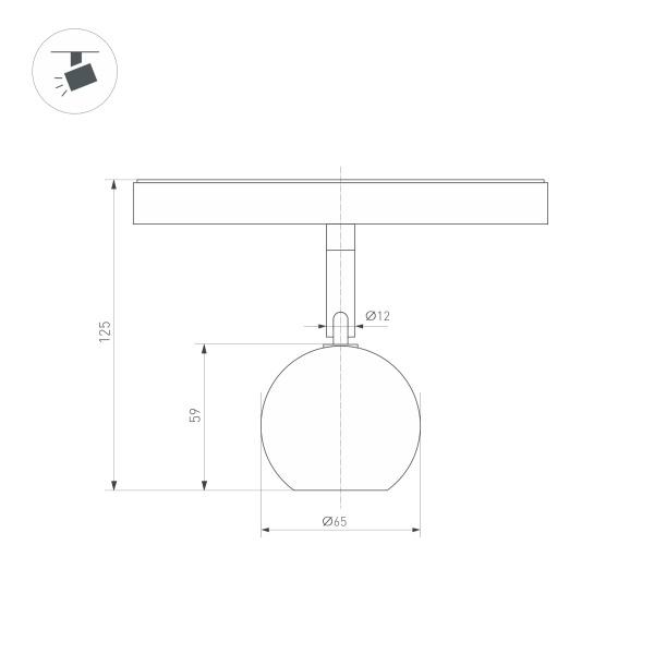 Трековый светодиодный светильник Arlight Mag-Orient-Orb-R60-10W Warm3000 036808 Трековый светодиодный светильник Arlight Mag-Orient-Orb-R60-10W Warm3000 036808