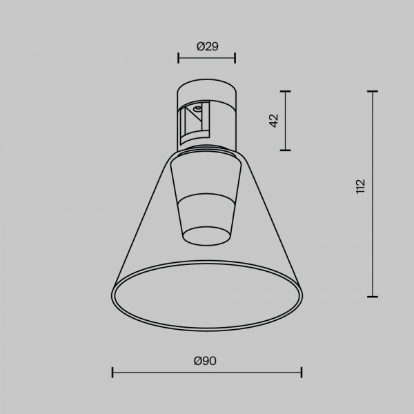 Трековый светильник Maytoni Technical TR147-1-3W3K-PT Трековый светильник Maytoni Technical TR147-1-3W3K-PT