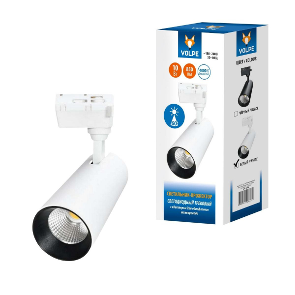 Трековый светодиодный светильник Volpe ULB-Q277 10W/4000К WHITE UL-00008045 Трековый светодиодный светильник Volpe ULB-Q277 10W/4000К WHITE UL-00008045