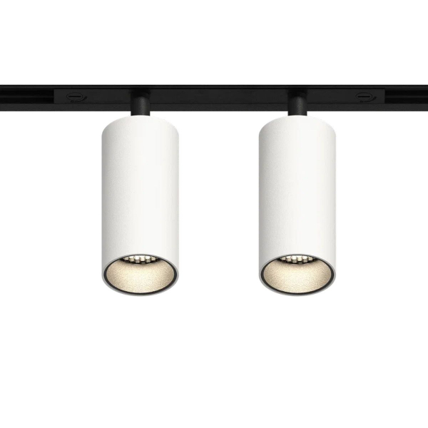 GRAFFIT Трековый светильник TWIN-SPOT LED 48В 2x6Вт 3000К CRI90 50° NO-DIM белый песок