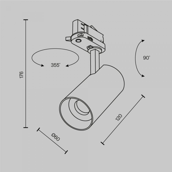 Трековый светильник Maytoni Technical TR197-3-12WCCT-M-W Трековый светильник Maytoni Technical TR197-3-12WCCT-M-W