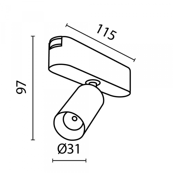Трековый светодиодный светильник Maytoni Technical Focus LED Radity TR103-1-5W4K-M-B Трековый светодиодный светильник Maytoni Technical Focus LED Radity TR103-1-5W4K-M-B