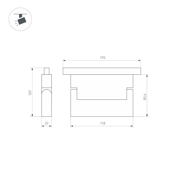 Трековый светодиодный светильник Arlight Mag-Orient-Laser-Fold-S195-6W Day4000 034606(1) Трековый светодиодный светильник Arlight Mag-Orient-Laser-Fold-S195-6W Day4000 034606(1)