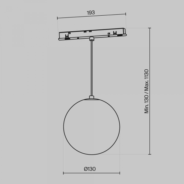 Трековый подвесной светодиодный светильник Maytoni Technical Luna TR039-4-5WTW-DD-W Трековый подвесной светодиодный светильник Maytoni Technical Luna TR039-4-5WTW-DD-W