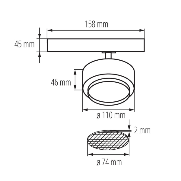 Трековый светодиодный светильник Kanlux BTL 28W-930-W 35654 Трековый светодиодный светильник Kanlux BTL 28W-930-W 35654