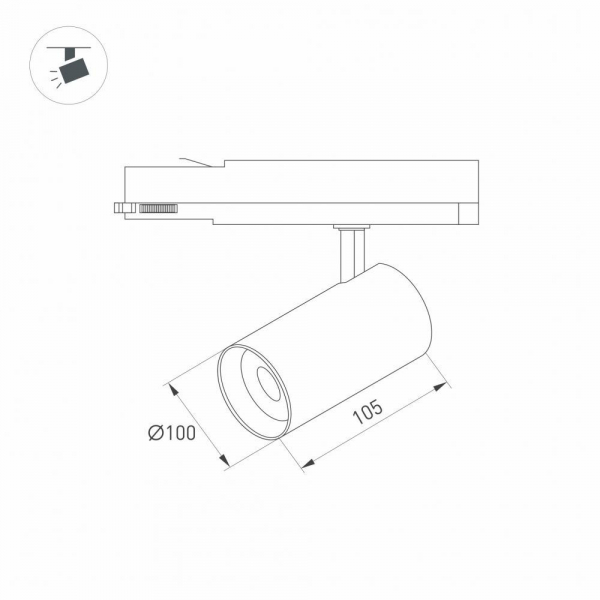 Трековый светодиодный светильник Arlight LGD-Nika-4TR-R100-30W Day4000 031172 Трековый светодиодный светильник Arlight LGD-Nika-4TR-R100-30W Day4000 031172
