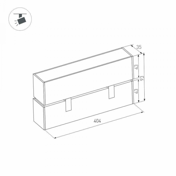 Трековый светодиодный светильник для магнитного шинопровода Arlight Mag-Flat-Fold-45-S405-12W Day4000 026990 Трековый светодиодный светильник для магнитного шинопровода Arlight Mag-Flat-Fold-45-S405-12W Day4000 026990