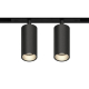 GRAFFIT Трековый светильник TWIN-SPOT LED 48В 2x6Вт 3000К CRI90 50° NO-DIM угольно-черный