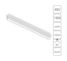 Трековый светодиодный светильник Arte Lamp Rapid A1169PL-1WH