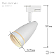 Трековый светильник однофазный ЭРА Taper TR49-GU10 WH Б0054161