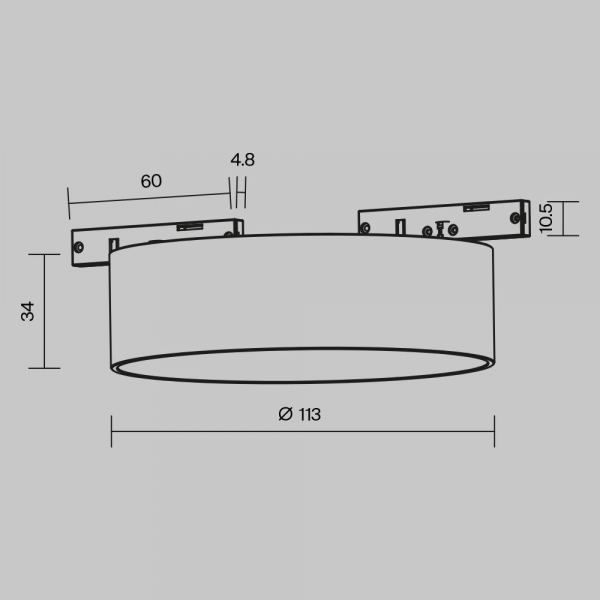 Трековый светильник Maytoni Technical Zon TR189-1-12W4K-BW Трековый светильник Maytoni Technical Zon TR189-1-12W4K-BW
