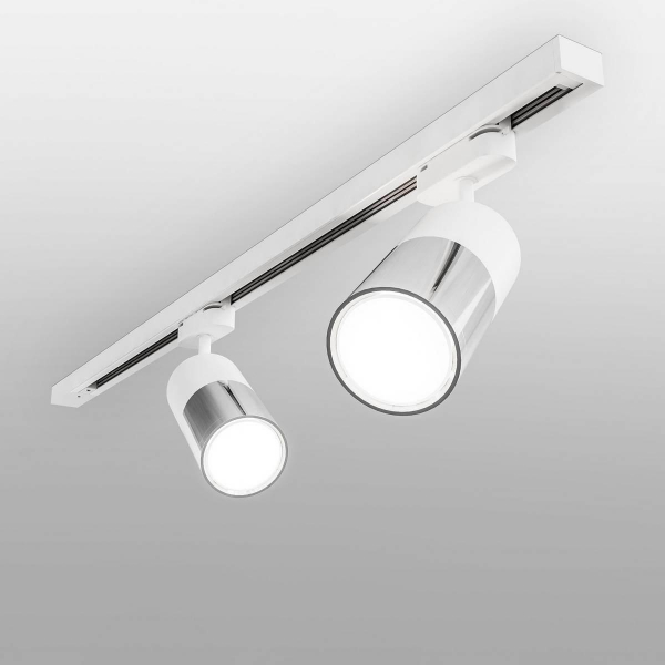 Трековый светодиодный светильник Elektrostandard Avantag белый матовый/хром 6W LTB27 a047018 Трековый светодиодный светильник Elektrostandard Avantag белый матовый/хром 6W LTB27 a047018