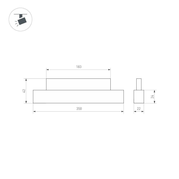 Трековый светодиодный светильник Arlight Mag-Orient-Flat-L350-12W Day4000 048750 Трековый светодиодный светильник Arlight Mag-Orient-Flat-L350-12W Day4000 048750