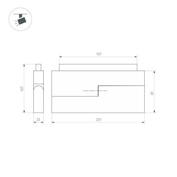 Трековый светодиодный светильник Arlight Mag-Orient-Laser-Fold-S230-12W Warm3000 034643(1) Трековый светодиодный светильник Arlight Mag-Orient-Laser-Fold-S230-12W Warm3000 034643(1)