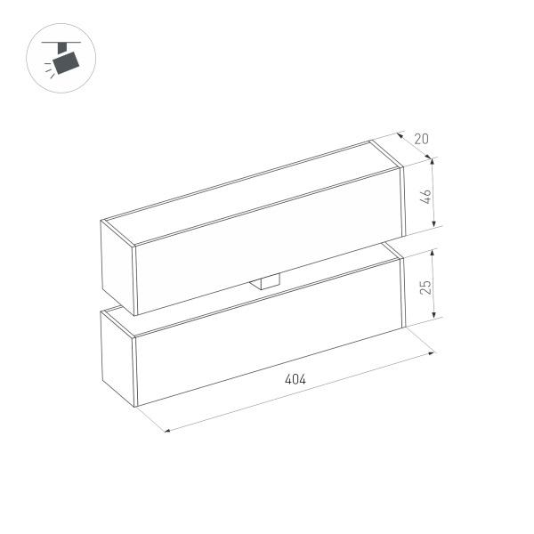 Трековый светодиодный светильник Arlight Mag-Flat-Fold-25-S400-12W Day4000 034237 Трековый светодиодный светильник Arlight Mag-Flat-Fold-25-S400-12W Day4000 034237