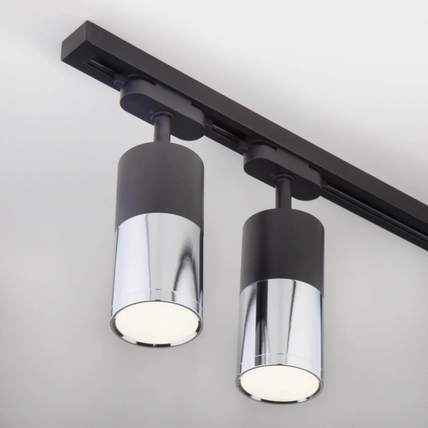 Трековый светодиодный светильник Elektrostandard Avantag черный матовый/хром 6W LTB27 a040961 Трековый светодиодный светильник Elektrostandard Avantag черный матовый/хром 6W LTB27 a040961