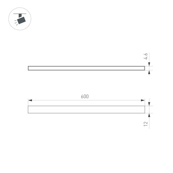 Трековый светодиодный светильник Arlight Mag-Microcosm-Strip-L600-10W Day4000 043268 Трековый светодиодный светильник Arlight Mag-Microcosm-Strip-L600-10W Day4000 043268