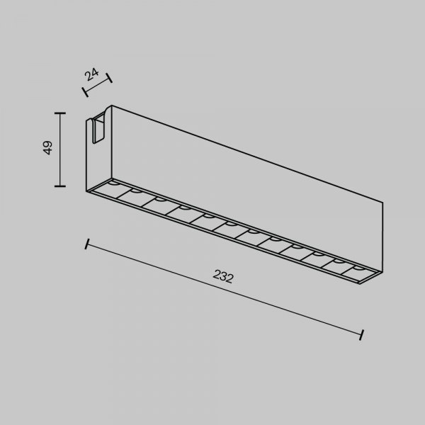 Трековый светодиодный светильник Maytoni Technical Flarity Points TR150-1-12W3K-M-B Трековый светодиодный светильник Maytoni Technical Flarity Points TR150-1-12W3K-M-B