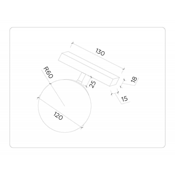 Трековый светодиодный светильник Ambrella light Track System GL3921