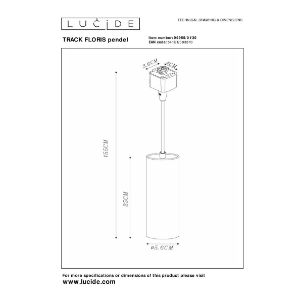 Трековый светильник Lucide FLORIS 09955/01/30 Трековый светильник Lucide FLORIS 09955/01/30