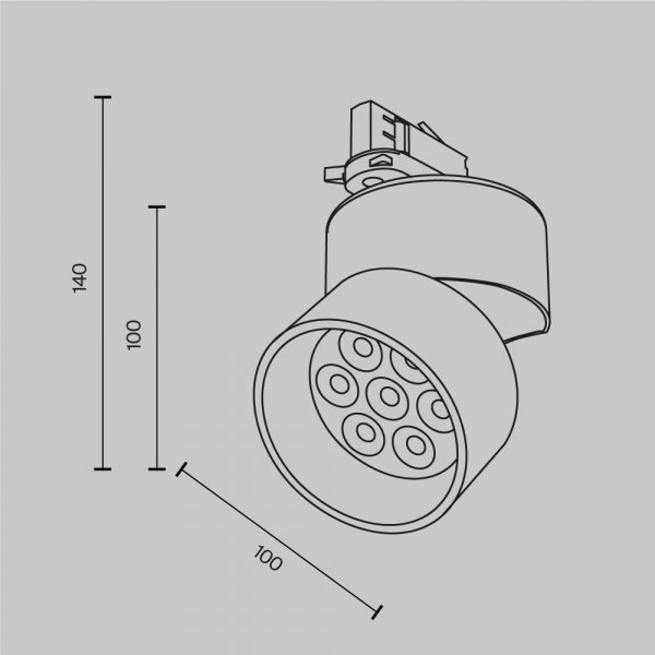 Трековый светильник Maytoni Technical TR199-3-15W2.7K-M-W Трековый светильник Maytoni Technical TR199-3-15W2.7K-M-W