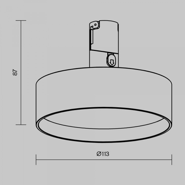Трековый светодиодный светильник Maytoni Technical Zon TR204-1-12W3K-B Трековый светодиодный светильник Maytoni Technical Zon TR204-1-12W3K-B